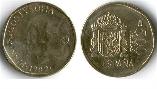 Espanha - Peseta 500 - 1989