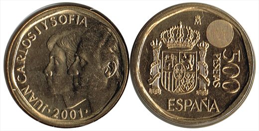 Espanha - Peseta 500 - 2001