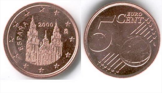 Espanha - Euro Cent 5 - 2000