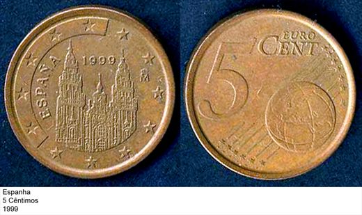 Espanha - Euro Cent 5 1999
