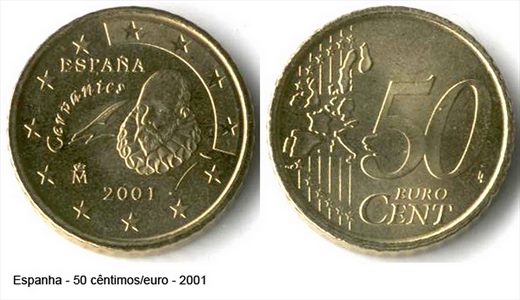 Espanha - Euro Cent 50 - 2001