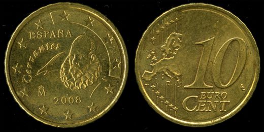 Espanha - Euro Cent 10 - 2008