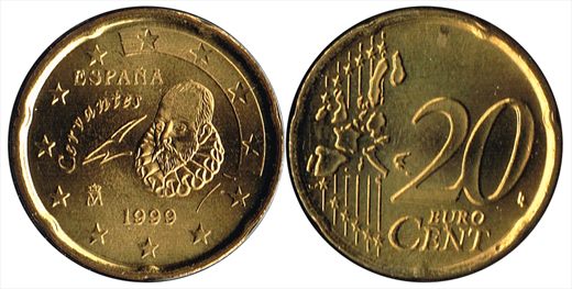 Espanha - Euro Cent 20 - 1999