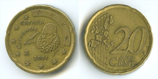 Espanha - Euro Cent 20 - 2001