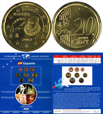 Espanha - Euro Cent 20 - 2007 DMI