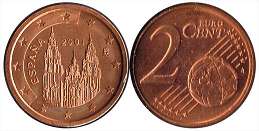 Espanha - Euro Cent 2 - 2001