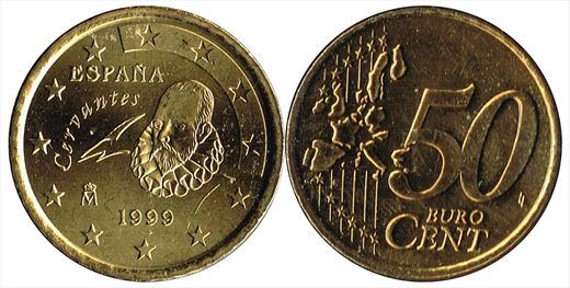 Espanha - Euro Cent 50 - 1999