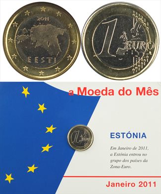 Estonia - Euro 1 - 2011 (Moeda do Mes Janeiro 2011)