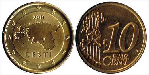 Estonia - Euro Cent 10 - 2011