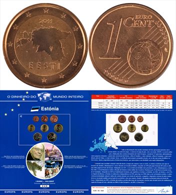 Estonia - Euro Cent 1 - 2011 DMI