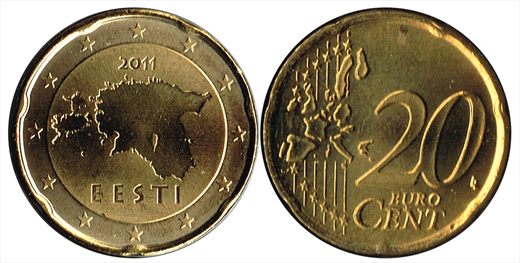 Estonia - Euro Cent 20 - 2011