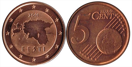 Estonia - Euro Cent 5 - 2011
