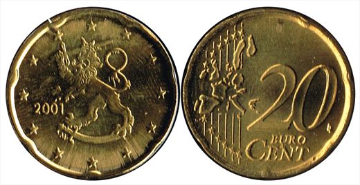Finlandia - Euro Cent 20 - 2001