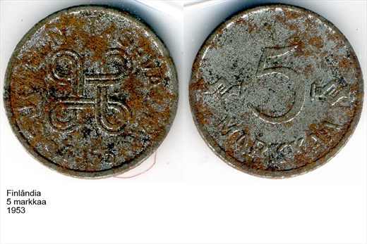 Finlandia - Markka 5 - 1953 - G6 A3 H02 L2C3