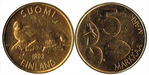 Finlandia - Markka 5 - 1993