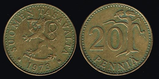 Finlandia - Penni 20 - 1973