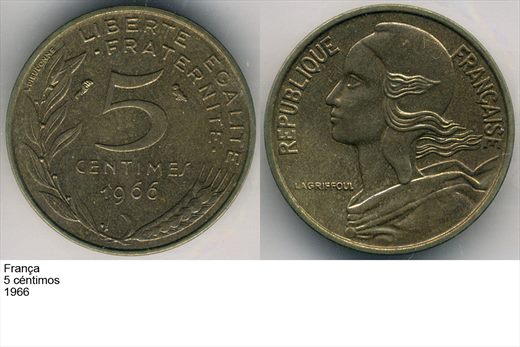 Franca - Centimo 5 - 1966 - G6 A2 H03 L5C4