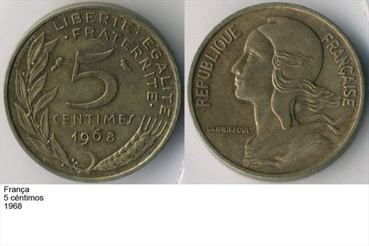 Franca - Centimo 5 - 1968 - G6 A2 H03 L5C6