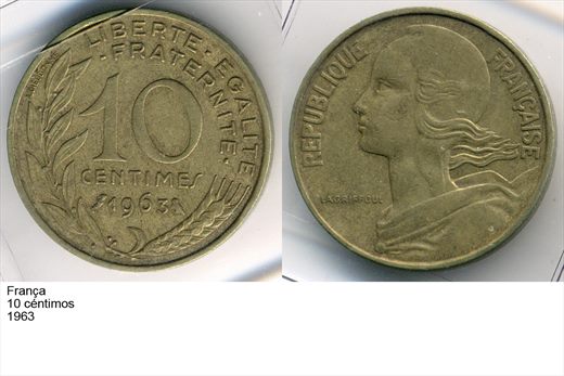 Franca - Centimo 10 - 1963 - G6 A2 H03 L7C2