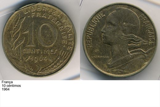 Franca - Centimo 10 - 1964 - G6 A2 H03 L7C3