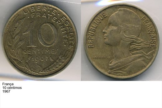 Franca - Centimo 10 - 1967 - G6 A2 H03 L7C5