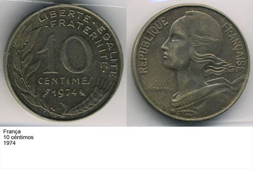 Franca - Centimo 10 - 1974 - G6 A2 H03 L7C6