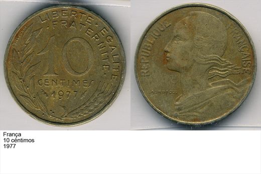 Franca - Centimo 10 - 1977 - G6 A2 H04 L1C3