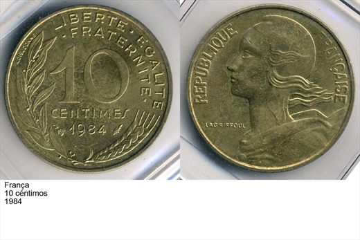 Franca - Centimo 10 - 1984 - G6 A2 H04 L1C5