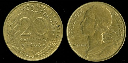 Franca - Centimo 20 - 1988