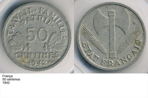Franca - Centimo 50 - 1942 - G6 A2 H04 L4C3