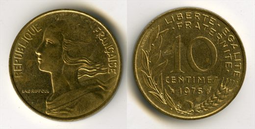 Franca - Centimo 10 - 1975