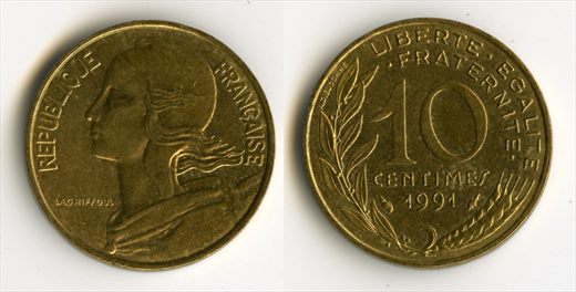 Franca - Centimo 10 - 1991