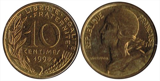 Franca - Centimo 10 - 1998