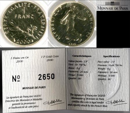 Franca - Franco 1 - 2000 - Ouro