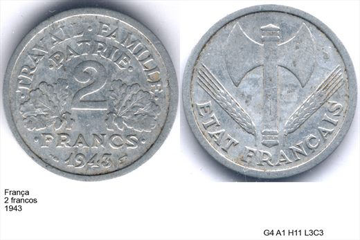 Franca - Franco 2 - 1943 - G4 A1 H11 L3C3
