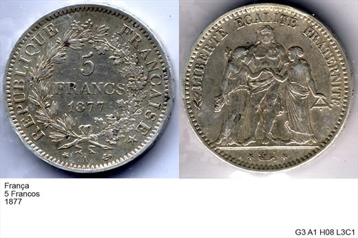 Franca - Franco 5 - 1877 - G3 A1 H08 L3C1