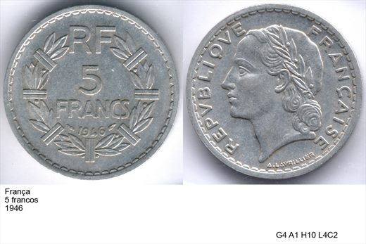 Franca - Franco 5 - 1946 - G4 A1 H10 L4C2