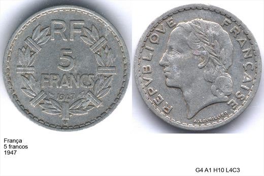 Franca - Franco 5 - 1947 - G4 A1 H10 L4C3