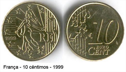 Franca - Euro Cent 10 - 1999