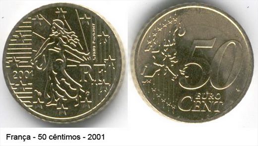 Franca - Euro Cent 50 - 2001