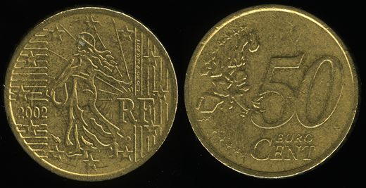 Franca - Euro Cent 50 - 2002