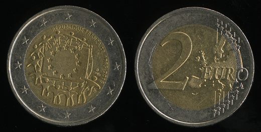 Franca - Euro 2 - 2015 (30th anniversary of the EU flag)