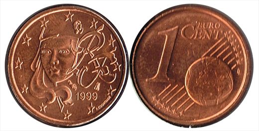 Franca - Euro Cent 1 - 1999