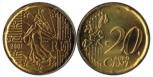 Franca - Euro Cent 20 - 2001