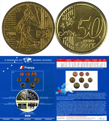 Franca - Euro Cent 50 - 2001 DMI