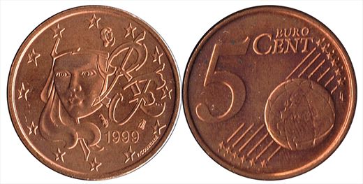 Franca - Euro Cent 5 - 1999