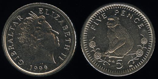 Gibraltar - Pence 5 - 1999