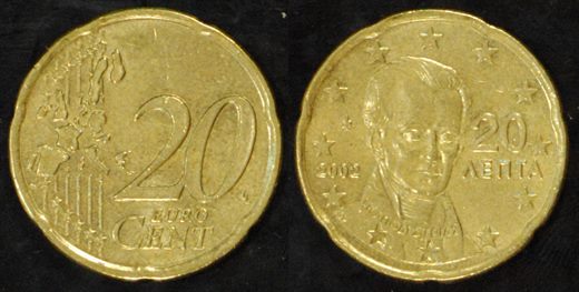 Grecia - Euro Cent 20 - 2002