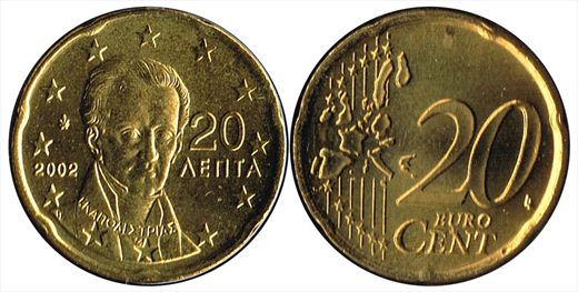 Grecia - Euro Cent 20 - 2002