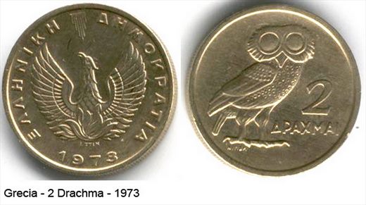 Grecia - Drachma 2 - 1973
